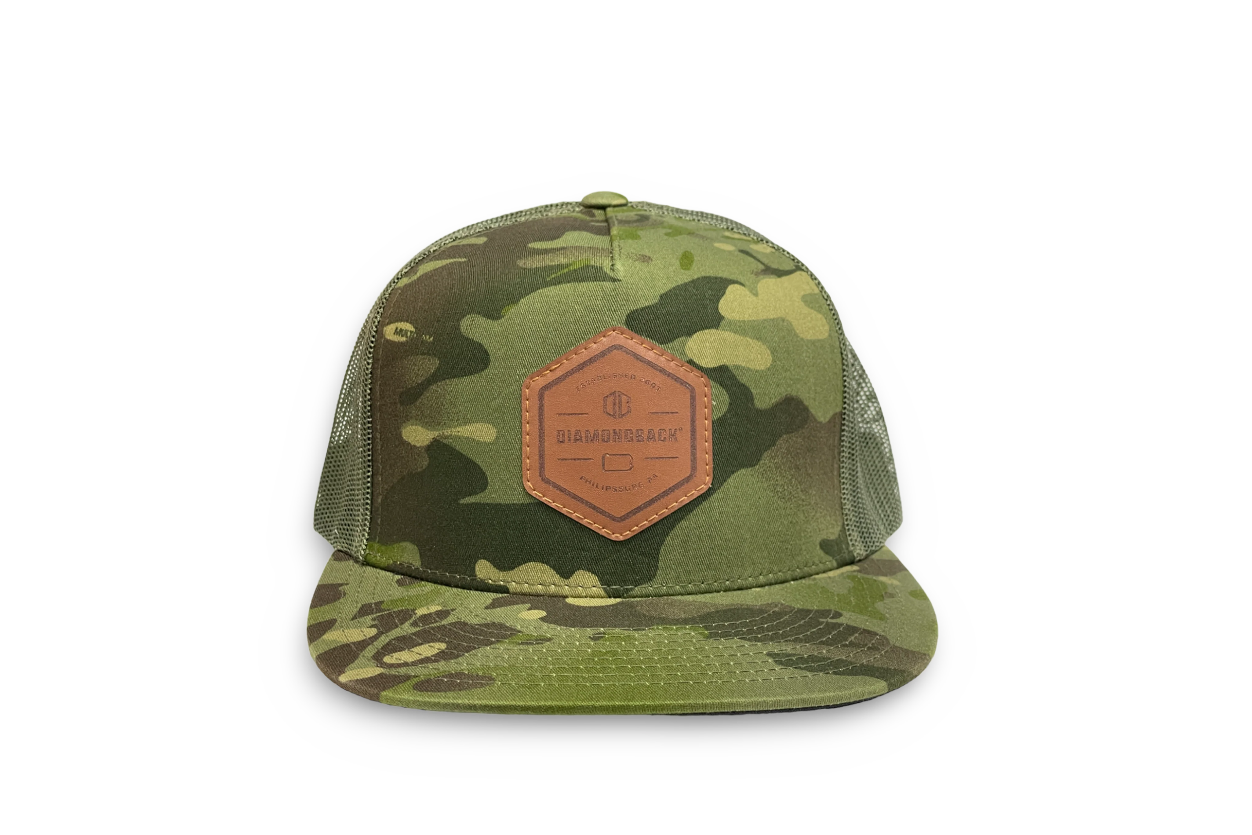 Leather Seal MultiCam® Flat Brim Trucker Hat - Image 3
